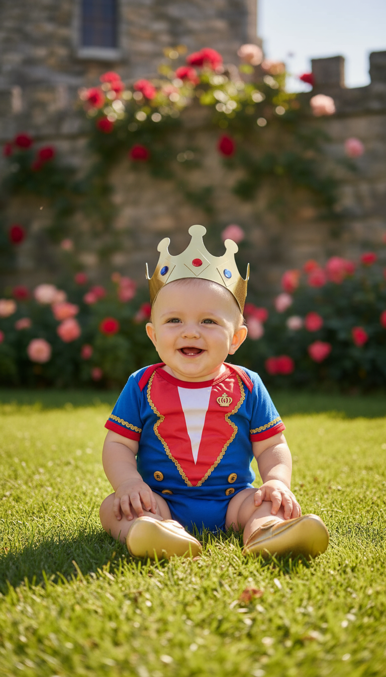 Body Bebê Príncipe com coroa Trelêbaby – TRELE BABY